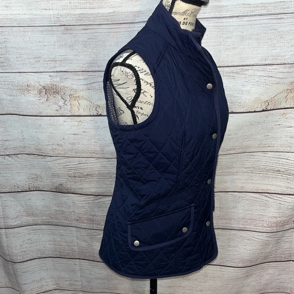Untuckit Woman’s Puffer Vest Quilted Navy Blue Size Small - Picture 3 of 9